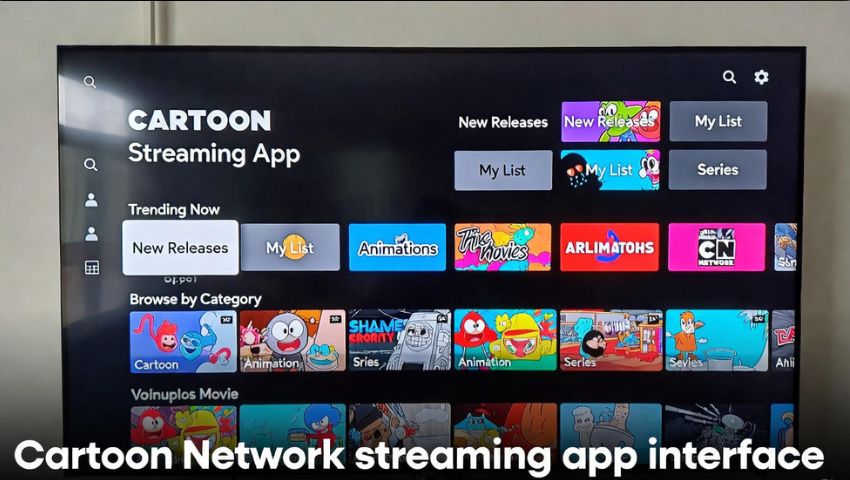 Cartoon Network streaming app interface